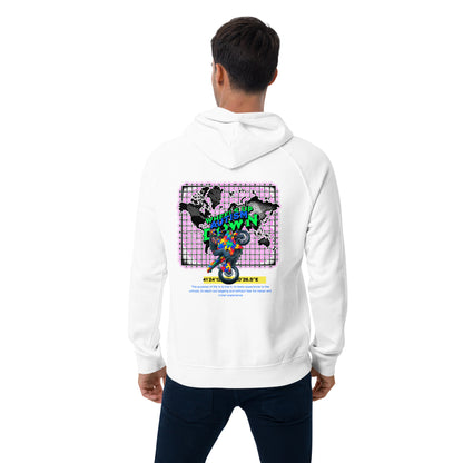 Autistic Riders Unisex eco raglan hoodie